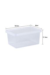 Wham Crystal 5 x 11L Stackable Plastic Storage Boxes with Lids Clear - thumbnail 5