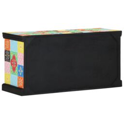 Berkfield Home TV Cabinet - Colorful, 100x35x50 cm, Made from Solid Mango Wood - Size: 100 x 35 x 50 cm - thumbnail 4