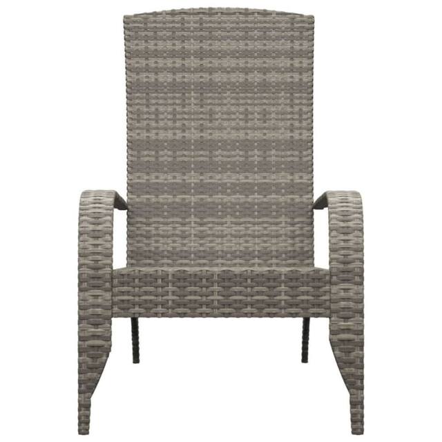 Berkfield Home Full Garden Adirondack Chair Grey Poly Rattan - image 1
