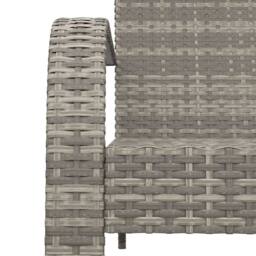 Berkfield Home Full Garden Adirondack Chair Grey Poly Rattan - thumbnail 6