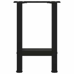 Berkfield Home Coffee Table Legs Black 2 pcs 28x(42-43) cm Steel - thumbnail 5
