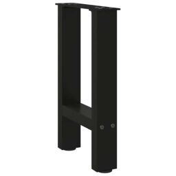 Berkfield Home Coffee Table Legs Black 2 pcs 28x(42-43) cm Steel - thumbnail 4