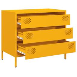 Berkfield Home Sideboard¬†Mustard Yellow 68x39x58.5 cm Cold-rolled Steel - thumbnail 4