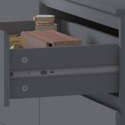 FWStyle 8 Drawer Chest Of Drawers Matt Finish Scratch Resistant in Dark Grey - thumbnail 4
