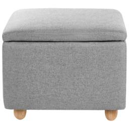 Wyld and Coco Storage Pouffe Light Grey - Water-Repellent Lift-Top - thumbnail 5