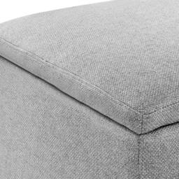 Wyld and Coco Storage Pouffe Light Grey - Water-Repellent Lift-Top - thumbnail 7