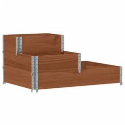 Berkfield Home 3-Tier Raised Bed Brown 120x80 cm Solid Wood Pine - thumbnail 2