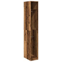 Berkfield Home Wardrobe Old Wood 30x50x200 cm Engineered Wood in Brown - Size: 30 x 50 x 200 cm - thumbnail 2