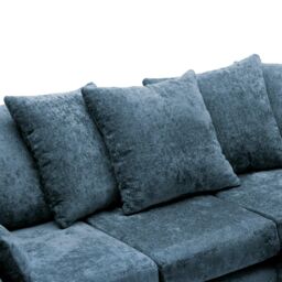 Abakus Direct Harriet Crushed Chenille U-Shape Sofa in Dark Blue - thumbnail 2