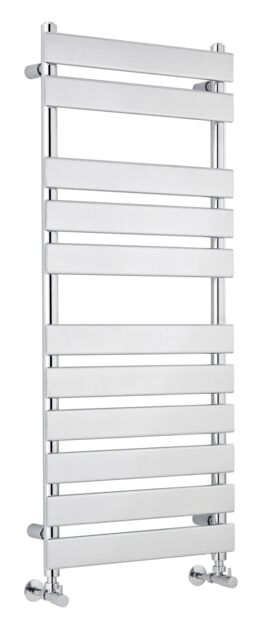 Balterley Contemporary Heated Towel Rail & 11 Flat Panels, 1200mm x 500mm Chrome in Silver - image 1
