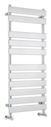 Balterley Contemporary Heated Towel Rail & 11 Flat Panels, 1200mm x 500mm Chrome in Silver - thumbnail 1