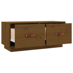 Berkfield Home TV Cabinet Honey Brown 80x34x35 cm Solid Wood Pine - Size: 80 x 34 x 35 cm - thumbnail 6