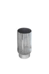 KDMD Silver Tonal Ribbed Cylinder Vase 30cm