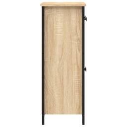 Berkfield Home Sideboard Sonoma Oak 70x30x80 cm Engineered Wood in Light Oak - Size: 70 x 30 x 80 cm - thumbnail 7