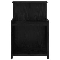 Berkfield Home Modern Bedside Cabinets 2-Pack Black Oak 40 x 35 x 60 cm Engineer - thumbnail 6