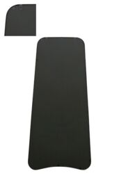 MirrorOutlet Black Metal Trapezoid Shape Framed Wall Mirror (122CM X 58CM) - Size: 1 Pack - thumbnail 3