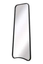 MirrorOutlet Black Metal Trapezoid Shape Framed Wall Mirror (122CM X 58CM) - Size: 1 Pack - thumbnail 6