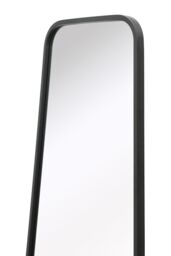 MirrorOutlet Black Metal Trapezoid Shape Framed Wall Mirror (122CM X 58CM) - Size: 1 Pack - thumbnail 4