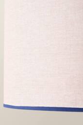 ValueLights Kiara Navy Blue Linen Woven Drum Easy Fit Ceiling Lamp Shade with Bulb - Size: Large - thumbnail 4