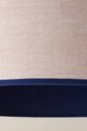 ValueLights Kiara Navy Blue Linen Woven Drum Easy Fit Ceiling Lamp Shade with Bulb - Size: Large - thumbnail 5