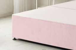 Somnior Galaxy Divan Bed Base With 4 Drawers & Headboard Plush in Pink - Size: Small Double - thumbnail 3