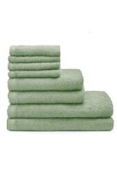 Catherine Lansfield 'Quick Dry Cotton' 8 Piece Towel Set in Green - thumbnail 4