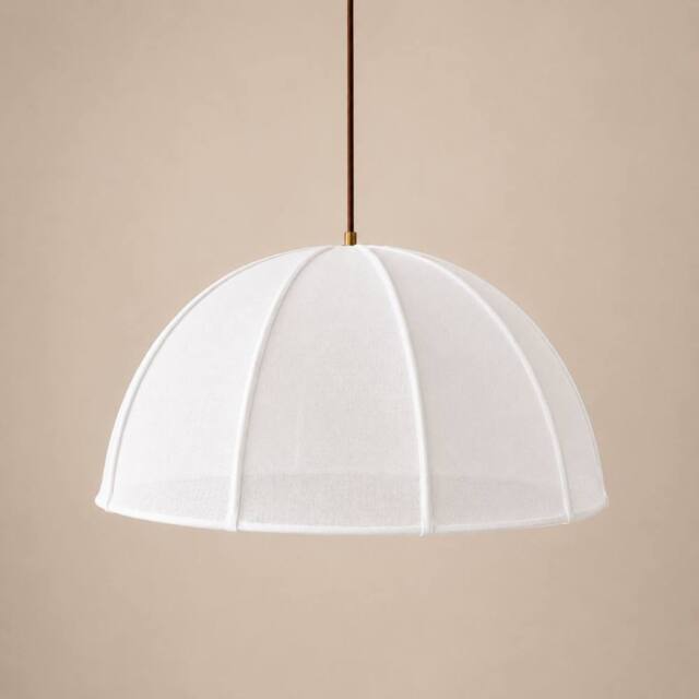 CGC Lighting Alessia 50cm Dome Lampshade Hand Made Easy Fit in White - image 1