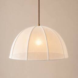 CGC Lighting Alessia 50cm Dome Lampshade Hand Made Easy Fit in White - thumbnail 5
