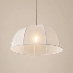 CGC Lighting Alessia 50cm Dome Lampshade Hand Made Easy Fit in White - thumbnail 2
