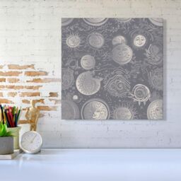 Warren Reed - Designer Sun & Moon in Grey Canvas - Size: w10 inch x h10 inch - thumbnail 2