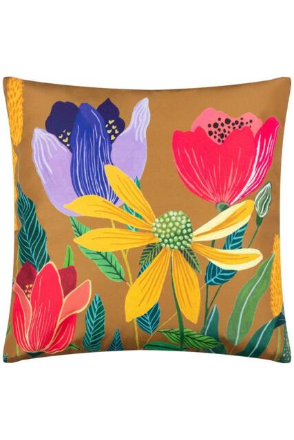 Wylder Nature House of Bloom Celandine Square Water & UV Resistant Outdoor Cushion in Yellow - Size: 43 cm x 43 cm - image 1
