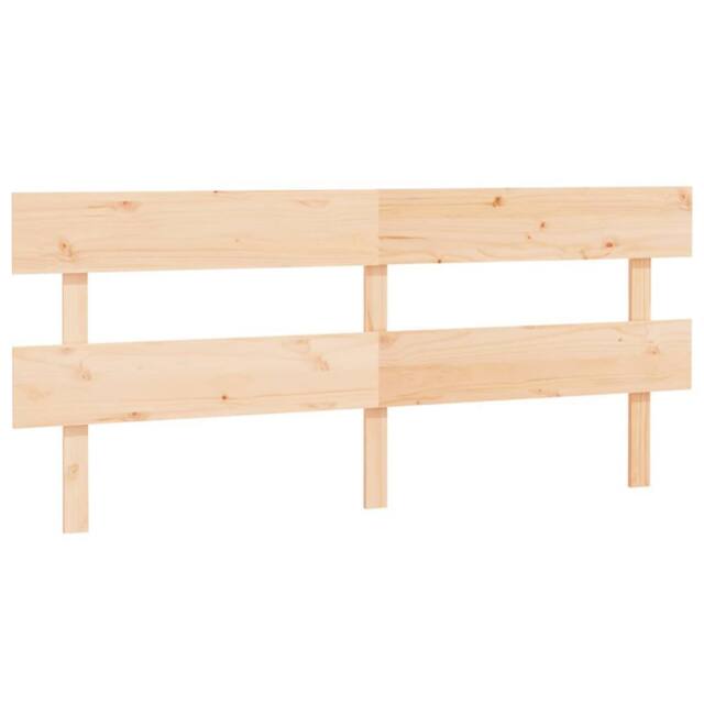Berkfield Home Bed Headboard 204x3x81 cm Solid Wood Pine in Light Tan - Size: 204 x 3 x 81 cm - image 1