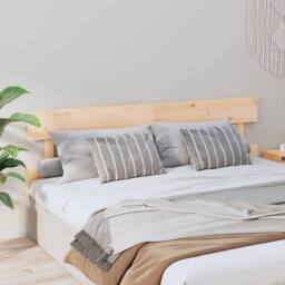 Berkfield Home Bed Headboard 204x3x81 cm Solid Wood Pine in Light Tan - Size: 204 x 3 x 81 cm - thumbnail 4