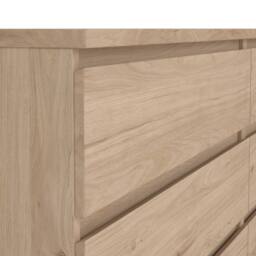 Wyld Haus Budapest Wide Chest 6 Drawers Natural Oak Effect - thumbnail 7