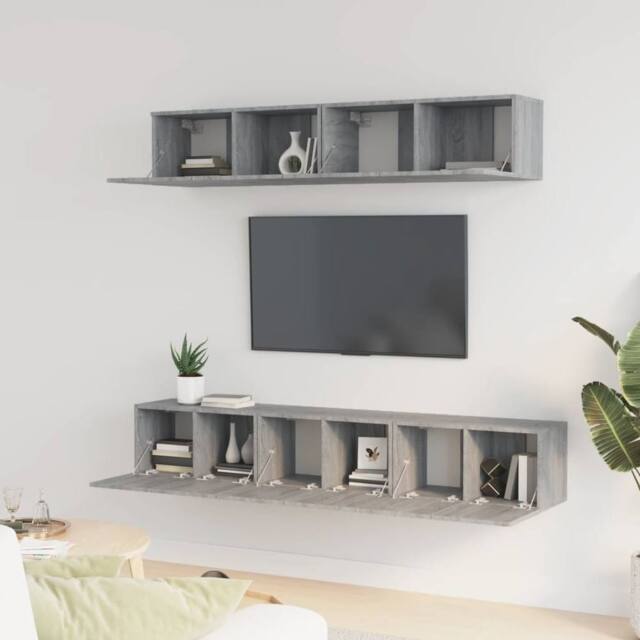 Berkfield Home Classic 5 Piece TV Cabinet Set Grey Sonoma Engineered Wood - image 1
