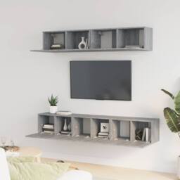 Berkfield Home Classic 5 Piece TV Cabinet Set Grey Sonoma Engineered Wood - thumbnail 1