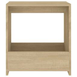 Berkfield Home Side Table Sonoma Oak 50x26x50 cm Engineered Wood in Light Tan - Size: 50 x 26 x 50 cm - thumbnail 4