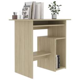 Berkfield Home Desk Sonoma Oak 80x45x74 cm Engineered Wood in Brown - Size: 80 x 45 x 74 cm - thumbnail 3