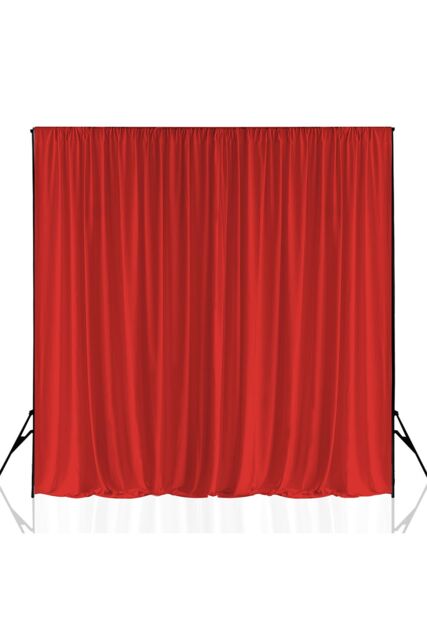 Neel Blue 3x3 Metres Spandex Backdrop Curtain, Wrinkle-Free Polyester Fabric Backdrop Panel in Red - image 1