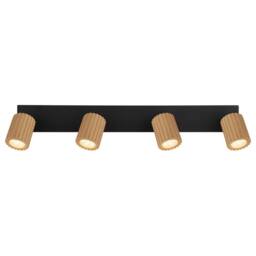 Netlighting Wenzel Ceiling Spotlight Bar Matt Black 4x GU10 - thumbnail 3