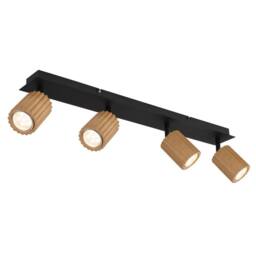 Netlighting Wenzel Ceiling Spotlight Bar Matt Black 4x GU10 - thumbnail 1