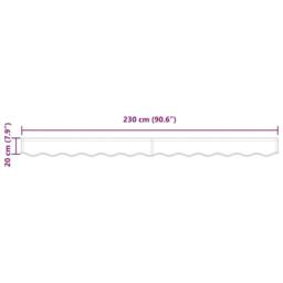 Berkfield Home Awning Valance for 2.5 m Frame Burgundy 2.3x0.2 m - thumbnail 8