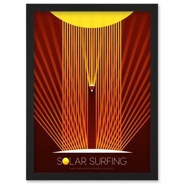 Artery8 NASA Solar Surfing Innovative Advanced Concepts Framed Wall Art A4 in Black - image 1
