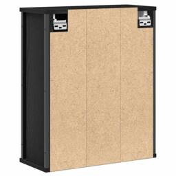 Berkfield Home Bathroom Wall Cabinet with Mirror Black Oak 50x21x60 cm - Size: 50 x 21 x 60 cm - thumbnail 8