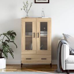 Berkfield Home Highboard Sonoma Oak 69.5x31x115 cm Engineered Wood in Brown - thumbnail 2