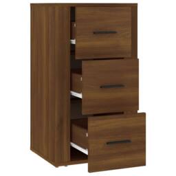 Berkfield Home Sideboard Brown Oak 40x33x70 cm Engineered Wood - Size: 40 x 33 x 70 cm - thumbnail 4