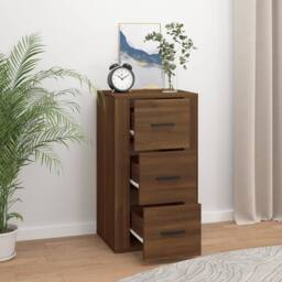Berkfield Home Sideboard Brown Oak 40x33x70 cm Engineered Wood - Size: 40 x 33 x 70 cm - thumbnail 6