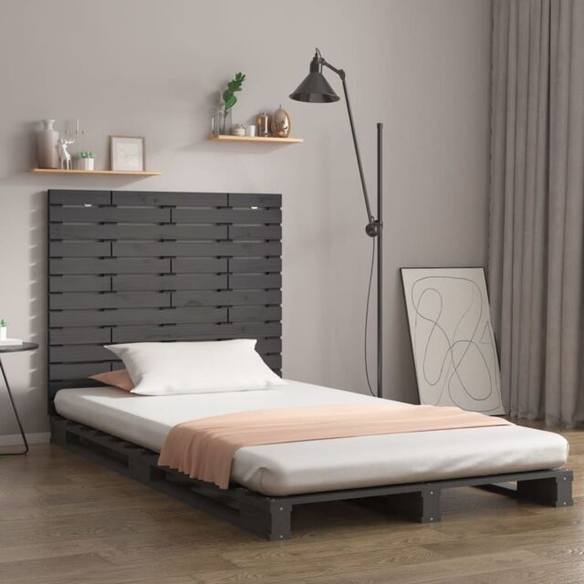 Berkfield Home Wall Headboard Grey 106x3x91.5 cm Solid Wood Pine - image 1
