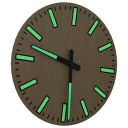 Berkfield Home Wall Clock with Luminous Scales & Pointers Yellow √ò30 cm in Natural - thumbnail 6