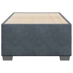Berkfield Home Soft Bed Frame without Mattress Dark Grey 90x190 cm Single Velvet - thumbnail 4